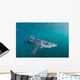 Sleek Blue Shark Swimming Wall Decal Design 2
