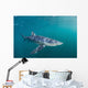 Sleek Blue Shark Swimming Wall Decal Design 2