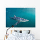 Sleek Blue Shark Swimming Wall Decal Design 2