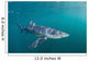 Sleek Blue Shark Swimming Wall Decal Design 2