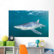 Sleek Blue Shark Swimming Wall Decal Design 1