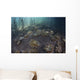 Upside-down Jellyfish Lay Seafloor Wall Decal