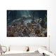 Upside-down Jellyfish Lay Seafloor Sunbeams Wall Decal