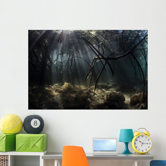 Bright Sunbeams Filter Fallen Branch Wall Decal
