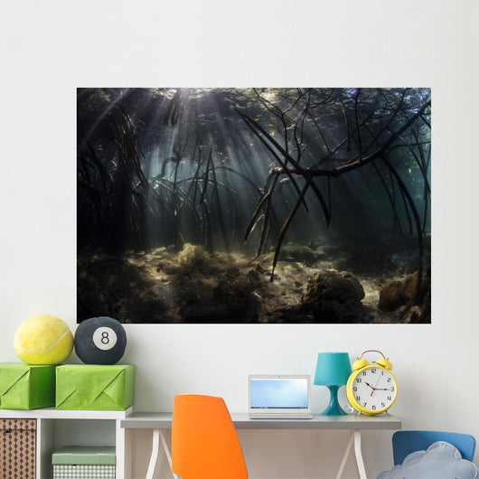 Bright Sunbeams Filter Fallen Branch Wall Decal