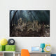 Pair Hell's Fire Anemones Sunbeams Wall Decal