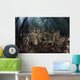 Pair Hell's Fire Anemones Wall Decal