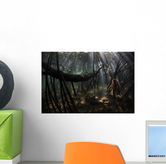 Bright Sunbeams Filter Plants Wall Decal