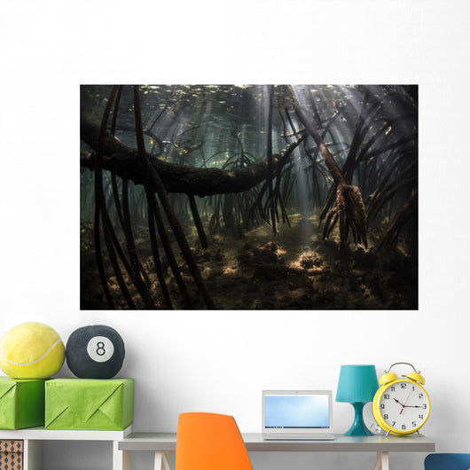 Bright Sunbeams Filter Plants Wall Decal