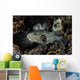 Large Map Pufferfish Swims Wall Decal