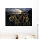 Beautiful Set Corals Grows Sunset Wall Decal