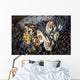 Pair Porcelain Crabs Cling Wall Decal