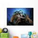 Snorkeler Swims over Reef Wall Decal