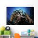 Snorkeler Swims over Reef Wall Decal