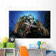 Snorkeler Swims over Reef Wall Decal