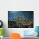 School Blue-green Damselfish Swimming Light Rays Wall Decal