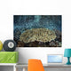 School Blue-green Damselfish Swimming Wall Decal