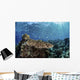 Colorful Blue-green Damselfish Swimming Landscape Wall Decal