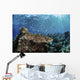 Colorful Blue-green Damselfish Swimming Landscape Wall Decal