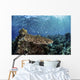 Colorful Blue-green Damselfish Swimming Landscape Wall Decal