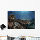 Colorful Blue-green Damselfish Swimming Wall Decal