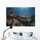 Colorful Blue-green Damselfish Swimming Wall Decal