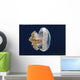 White-spotted Jellyfish Drifts Strong Dark Wall Decal