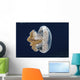 White-spotted Jellyfish Drifts Strong Dark Wall Decal