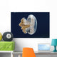 White-spotted Jellyfish Drifts Strong Dark Wall Decal