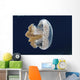 White-spotted Jellyfish Drifts Strong Dark Wall Decal