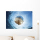 White-spotted Jellyfish Drifts Strong near Surface Wall Decal