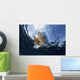 White-spotted Jellyfish Drifts with Fish Wall Decal