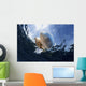 White-spotted Jellyfish Drifts with Fish Wall Decal