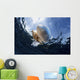 White-spotted Jellyfish Drifts with Fish Wall Decal