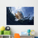 White-spotted Jellyfish Drifts with Fish Wall Decal