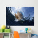 White-spotted Jellyfish Drifts with Fish Wall Decal