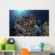Colorful Reef Fish Swim Dark Wall Decal