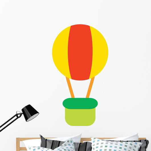 Hot Air Balloon Basket Wall Decal