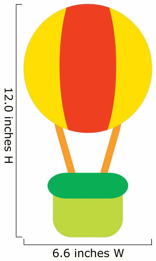 Hot Air Balloon Basket Wall Decal