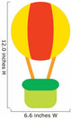 Hot Air Balloon Basket Wall Decal