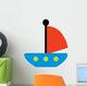 Blue Sail Boat Wall Decal