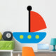 Blue Sail Boat Wall Decal