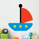Blue Sail Boat Wall Decal