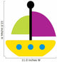 Cute Sail Boat Wall Decal