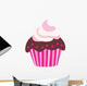 Cute Pink Chocolate Cupcake Wall Decal