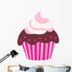 Cute Pink Chocolate Cupcake Wall Decal