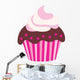 Cute Pink Chocolate Cupcake Wall Decal