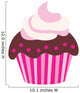 Cute Pink Chocolate Cupcake Wall Decal