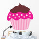 Cute Pink Chocolate Cupcake Wall Decal
