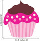 Cute Pink Chocolate Cupcake Wall Decal